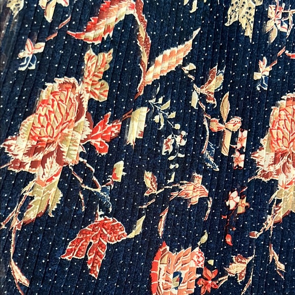 Blue and Red Ruffled Skirt Knee-Length Casual - Picture 4 of 5